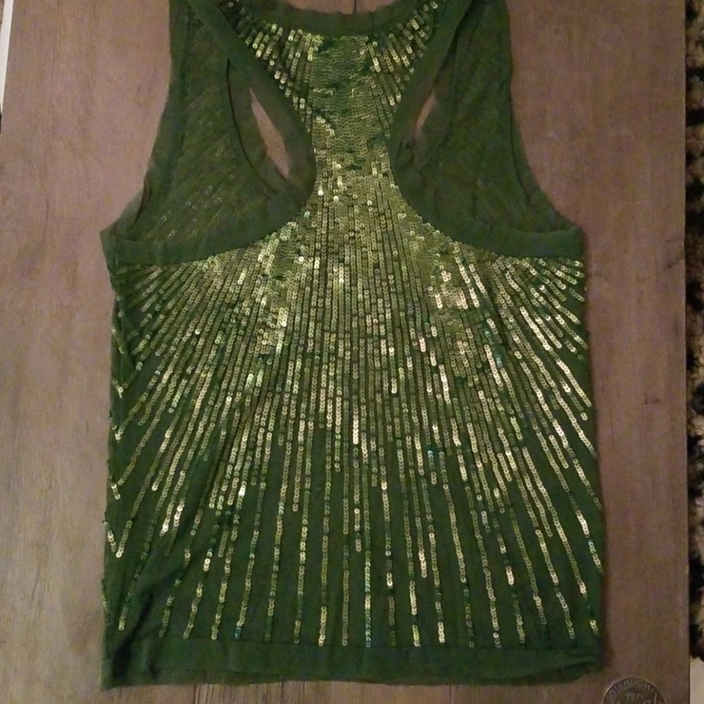 Beaded Mesh Racerback Top - Picture 3 of 4